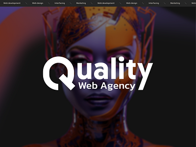 Web agency logo design agency branding letter logo power q web