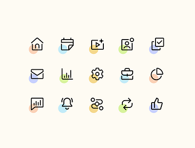 Sales Icons apollo briefcase calendar data home icon designer icon set iconography icons illustration notifications pie chart sales settings thumbs up work