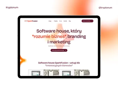 Spark Fusion – proffesional business website for software house brand identity branding case study design development figma graphic design logo logotype mockup typography ui ux visual identity web design website