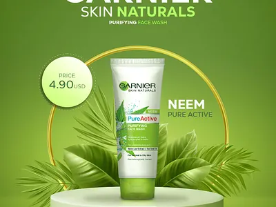 🌟 Unveiling our latest creation: a modern ad poster design ad advertisment branding cool cosmetics creative design garnier graphic design green illustration modern new poster professional vector