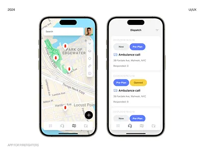 Mobile App for Firefighters app design mobile app ui uiux ux