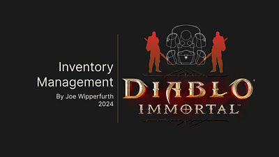 Inventory Management - Diablo Immortal design game design ui ux