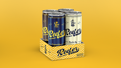 Reefer THC Cold Brew branding cannabis graphic design packaging