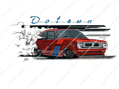 Classic Datsun Design graphic design illustration sketching