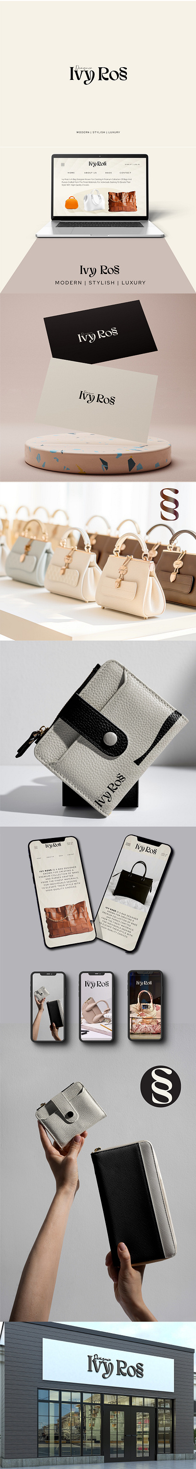 IVY ROSS - DESIGNER BAGS 3d bags branding logo purse website