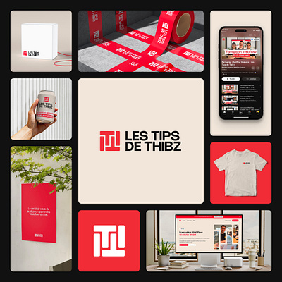 Les Tips de Thibz Branding asiatic bento brand branding design figma graphic design identity logo red