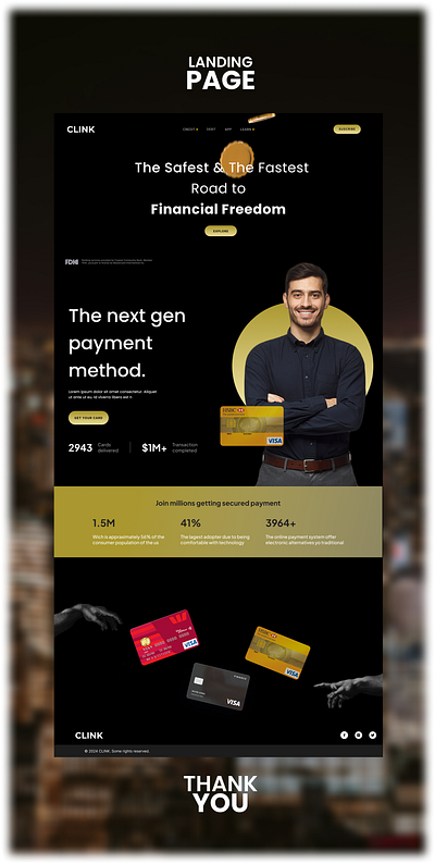 Fintech Landing Page branding e commerce landing page ui ux