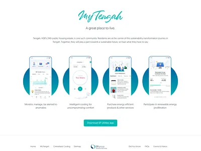 MyTengah App Landing Page ui web design