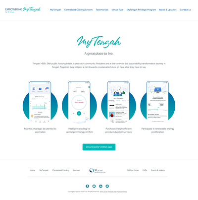 MyTengah App Landing Page ui web design
