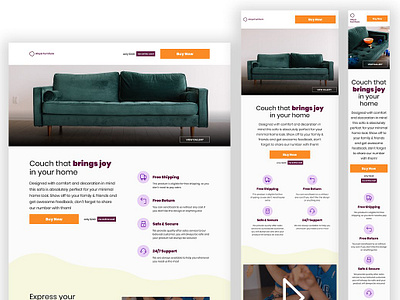 Aleya Furniture Landing Page aleya furniture landing page graphic design ui ui designer usability user experience user interface user interface design user interface designer ux ux designer web web design website