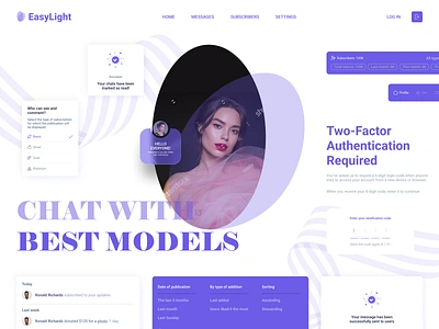 EasyLight | Streaming Platform chat design figma models online platform streaming platform streating ui design web design