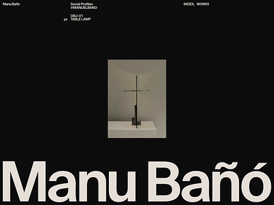 Manu Bañó – Homepage V.1 animation design e commerce folio furniture gorbunov ivan ivngbv portfolio store studio typography ui ux video web website