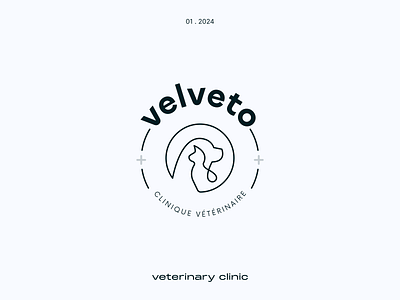 logo . velveto animal clinic animals care caring health logo logotype one line oneline pet car center pet center pet clinic pet shop pets save vetenary clinic