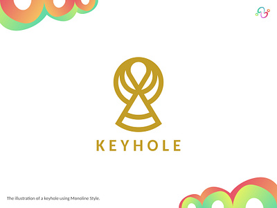 Keyhole Logo brand design brand designer door gold golden key keyhole line lock logo design logo designer logo for sale logo idea logo inspiration logomark logotype luxurious luxury monoline zzoe iggi