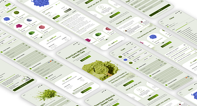 Mobile App Design / Matcha 3d digitalart green