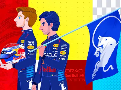 Red Bull Racing - 2024 Season character desing digital art f1 formula 1 illustration poster