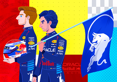Red Bull Racing - 2024 Season character desing digital art f1 formula 1 illustration poster