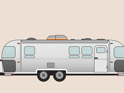 Airstream WIP airstream camping cincinnati illustration illustrator simple travel vector vintage