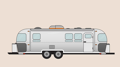 Airstream WIP airstream camping cincinnati illustration illustrator simple travel vector vintage