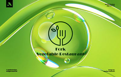 Fork Vegetable Restaurant Logo Design abolfazl designs blade branding burger food foodie fork knife logo logo design logo designer logo type logotype menu pizza restaurant style guide sword typography vegetable