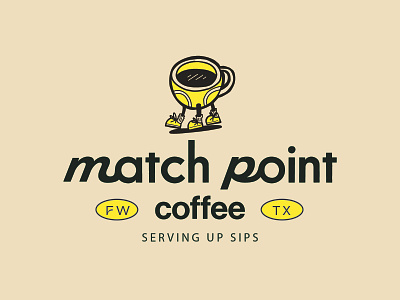 Unchosen Concept - Primary Logo americana bean brand branding chemex coffee coffeeshop court design drawing french press graphic design house illustration logo match roaster sport tennis