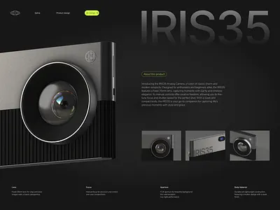 Product Design - Analog Modern Camera 3d animation 3d design animation brand design camara design design graphic design photography product 3d design product design spline 3d ux web design