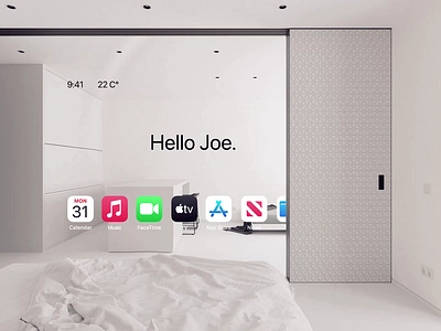 Spatial UI intro screen vision pro CG 3D MR XR reality 3d animated animation apple augmented cg cgi concept design interface ios minimalistic motion mr spatial ui ux vision vr xr