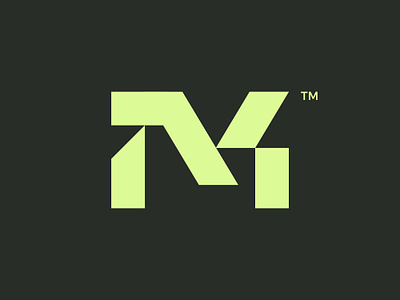 M1 Monogram brand branding green idea industry innovation logo m1 media method monogram network symbol tech