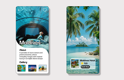 Maldives booking design graphic design hotel landing page maldives ui uiux