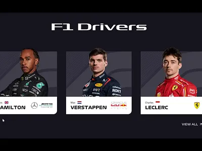 F1 Driver Card Animation animation card f1 formulaone ui