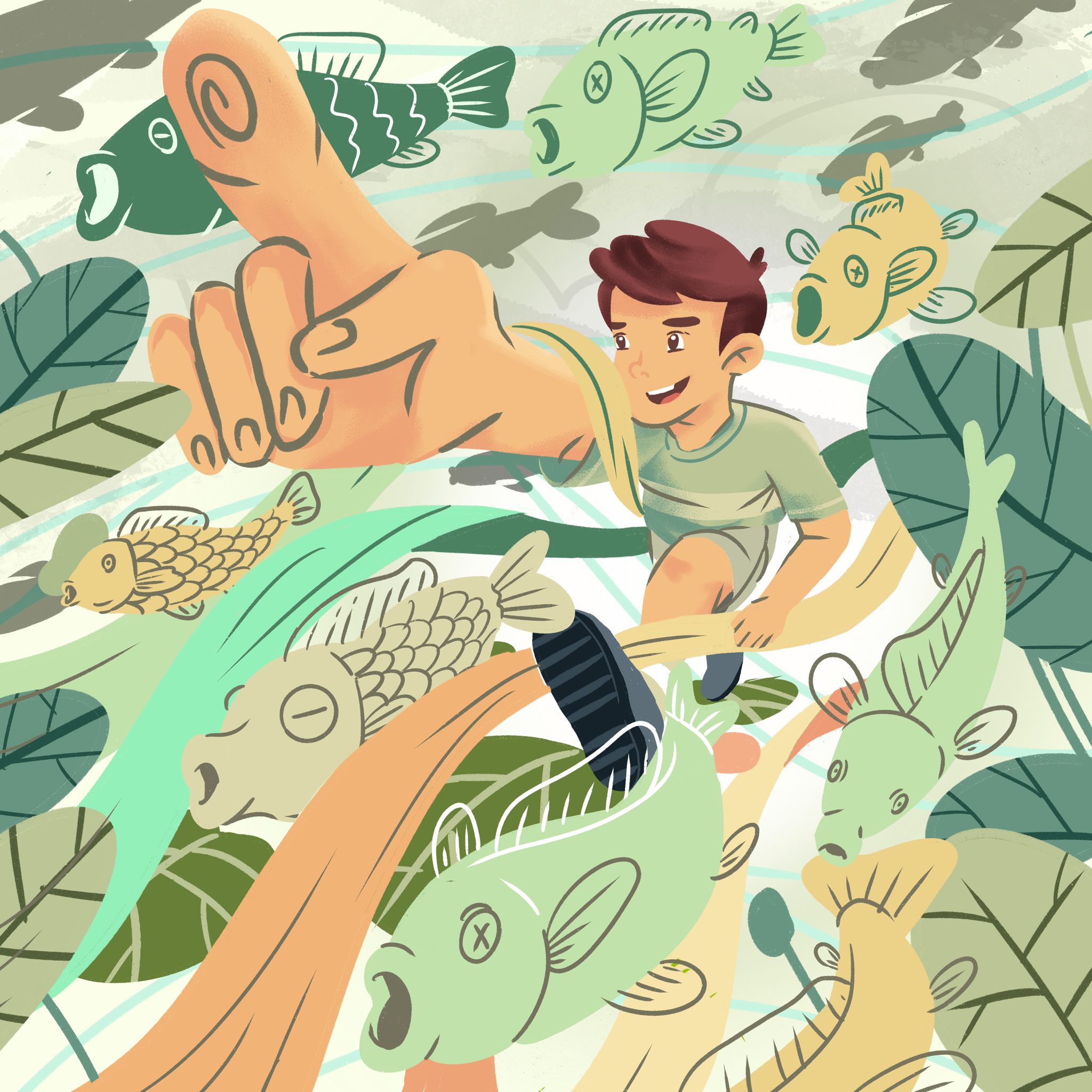 A boy and his extraordinary imaginations app design graphic design header illustration landingpage ui wallpaper