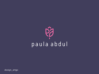 PA Flower Logo branding design flat flower graphic design illustration logo logos minimal monogram pa logo simple typography ui