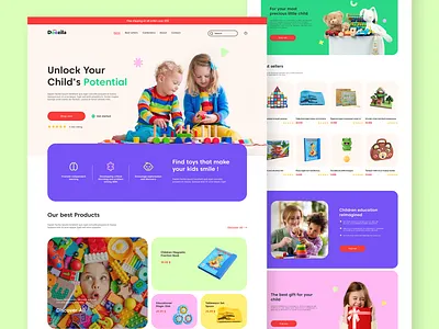 Interactive Educational Kids Toy Store | UI/UX brain toys children toys creative toys educational toys kid toys kids toy mind games mind toys toy toys toys landing page toys shop toys store toys ui
