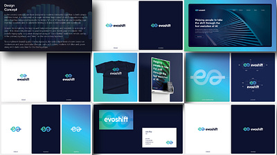 Evoshift branding design graphic design illustration logo motion graphics typography vector