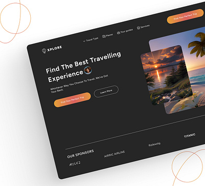 XPLORE black design figma gradient travel ui uiux user interface ux