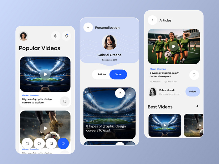 News App UI designs, themes, templates and downloadable graphic ...