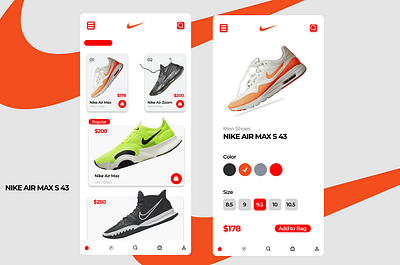Nike Shoes - UI App Design app design designer figma nike product designer productdesign ui uiux web designer