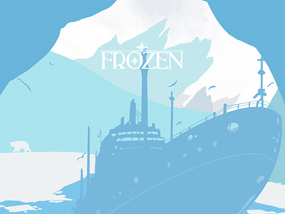 Winter's Embrace A Frozen Adventure 3d animation art artwork branding design fantasy illustration graphic design icy mountains illustration landscape art logo motion graphics noai ui white clouds