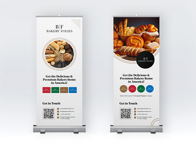 Rollup Banner | Vertical Banner for Bakery adobe indesign bakery banner branding cake bread corporate graphic design poster print design rollup banner vertical banner