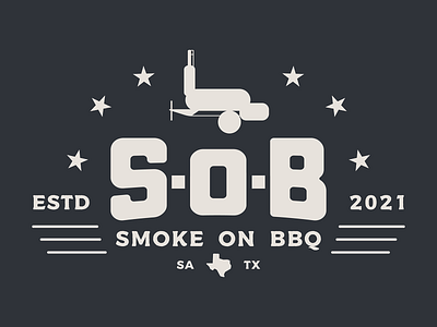 Smoke-on-BBQ Logo barbeque bbq branding briket design graphic design identity illustration logo mark pork sanantonio smoker texas