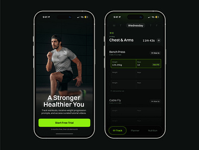 Fitness Tracker [Day 01 - 100] app design application branding fitness tracker gym mobile app mobile interface ui