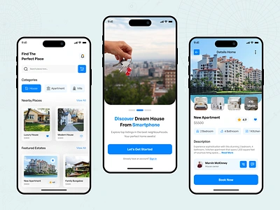 Real Estate Mobile App app building clean flat house rent app housing ios app minimalist mobile mobile app design properties property property app real estate real estate agency real estate design realestate rent app ui user interface