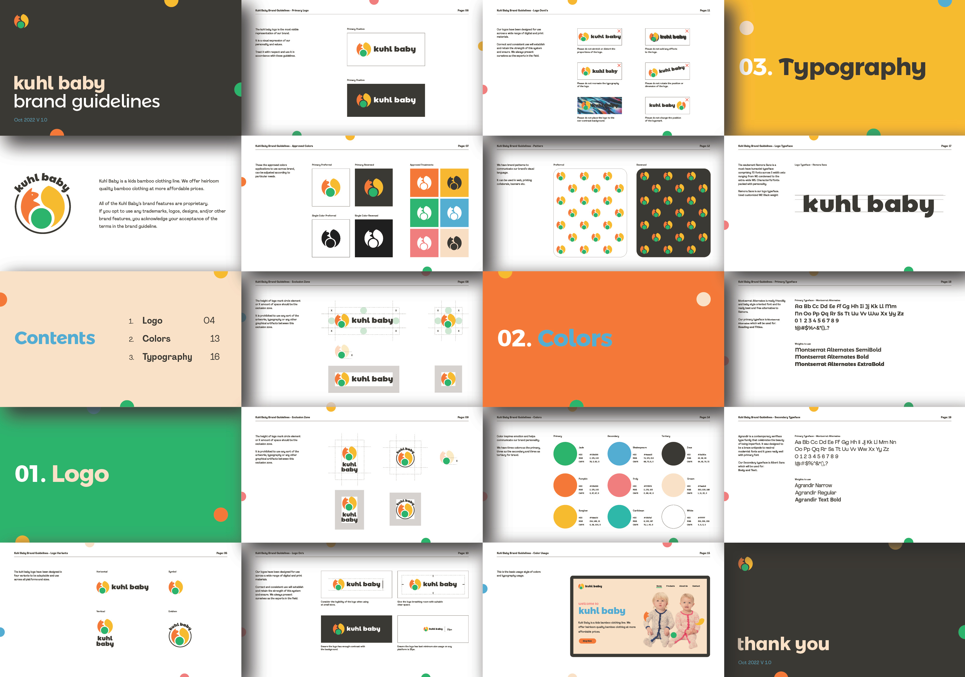 Brand Guidelines Kuhl Baby branding design graphic design illustration logo motion graphics typography vector