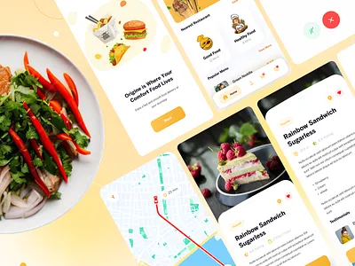 Origine - Food Delivery App android app animation app app design branding clean ui delivery app design figma food app food delivery ios app mobile app motion graphics online order ui ux