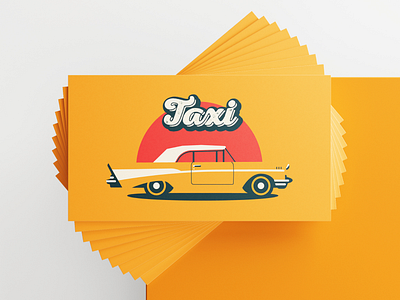 Retro taxi | Business card Design adobe illustrator auto brand design business card cab car design graphic design illustration retro taxi taxi driver typography vector vintage