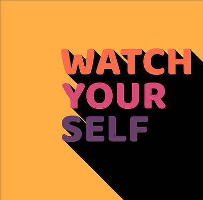Watch yourself 3d graphic design logo