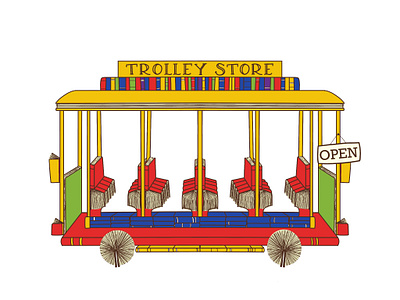 Trolley Store - Logo illustration logo