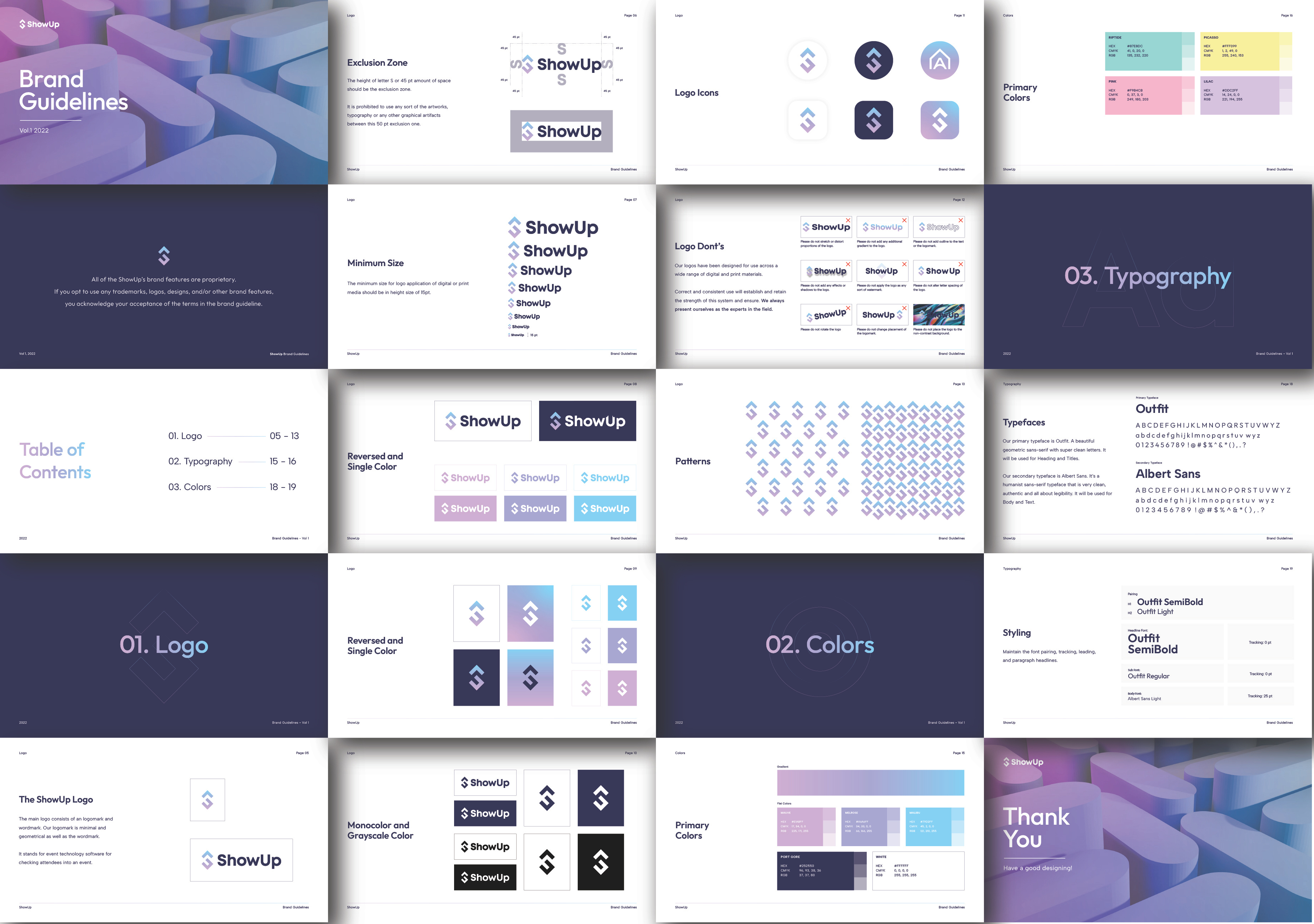 Brand Guidelines ShowUp branding graphic design guidelines illustration logo motion graphics