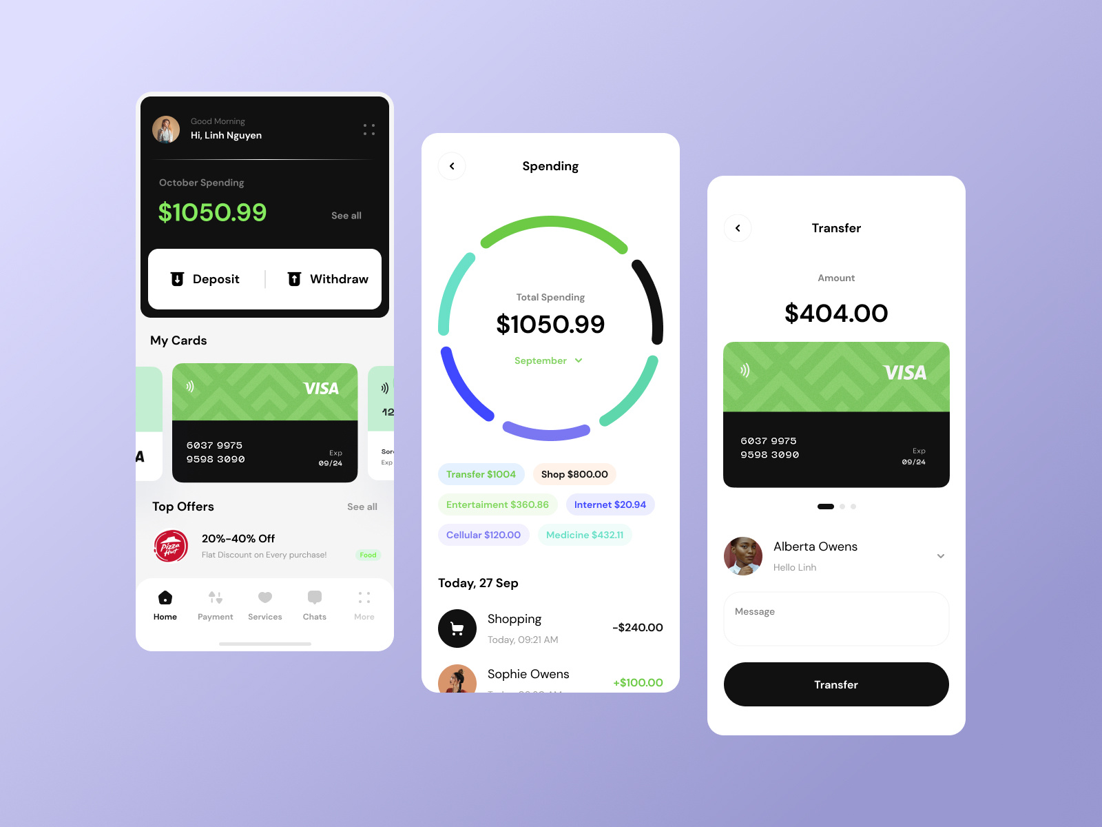 Money Management App UI UX Design by Roohi Koohi on Dribbble