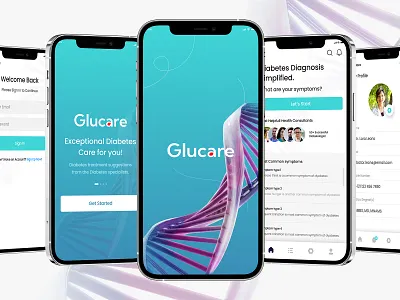 Glucare App UI Design app graphic design ui